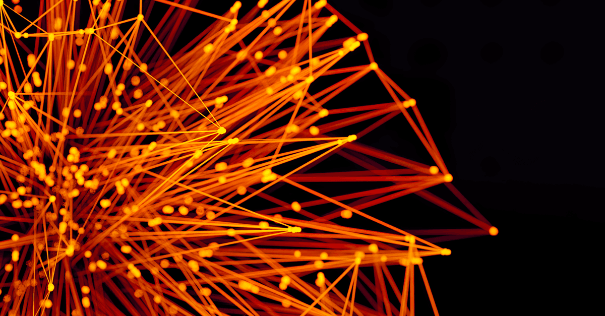 Abstract network of connected nodes